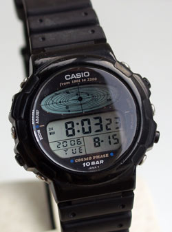 Casio CGW50 with solar system, halley and solar eclipses